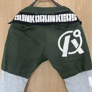 punkdrunkers 펑크 드렁커스 절개 스웨트 팬츠
