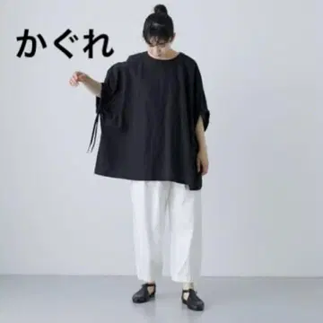 미사용 카구레 개더 슬리브 와이드 풀오버