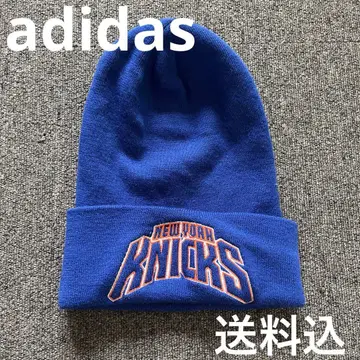 아디다스 NEW YORK KNICKS 아크릴 니트 모자 블루 F 사이즈