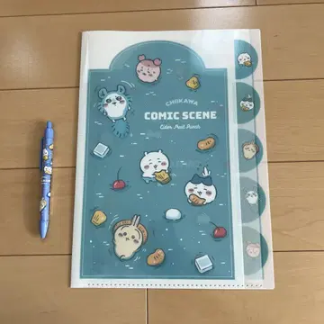 치이카와 다이 컷 클리어 파일 5P 볼펜 세트 후르츠 분또 패턴