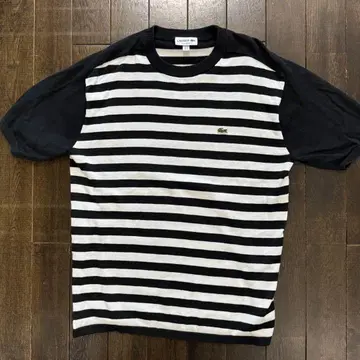 LACOSTE 라코스테 코튼 니트 마린 보더 티셔츠