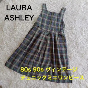 LAURA ASHLEY 체크 무늬 미니 원피스