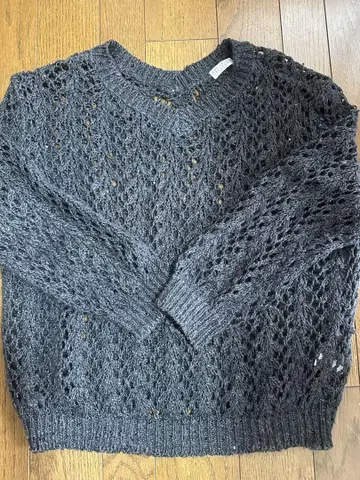 BRUNELLO CUCINELLI 다크 그레이 썸머 스웨터