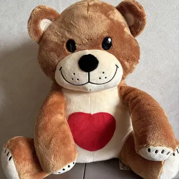 Steiff 하트 무늬 브라운 봉제 인형