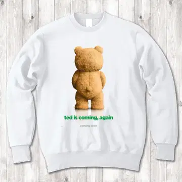 Ted coming movie 랩 T 화이트 맨투맨 XL