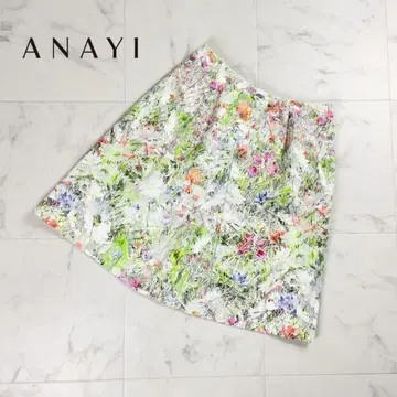 새상품급 ANAYI 플레어 스커트 멀티 컬러 사이즈 38*PC766