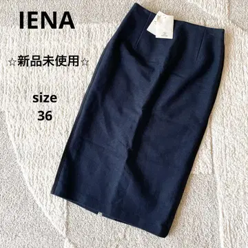 IENA 이에나 타이트 스커트 데님풍 네이비