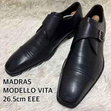 MADRAS 모데로 비타 블랙 몽크 스트랩 가죽 신발 26.5cm 3E