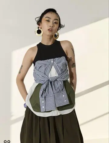 OMMO MA-1 DOCKING BUSTIER SH 셔츠 뷔스티에