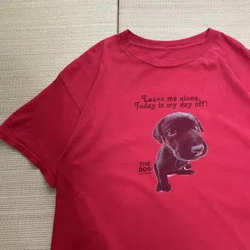 00s the dog 더 독 강아지 티셔츠 빨간색 XL 상당