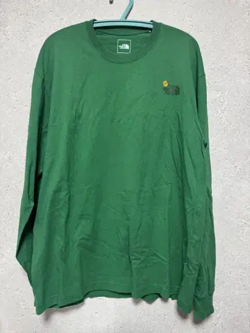 THE NORTH FACE 그린 컬러 긴팔 티셔츠 XL