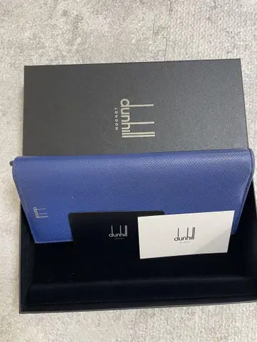 던힐 접이식 지갑 파랑