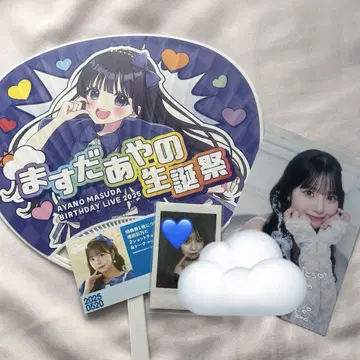 마스다 아야노 생일 기념 부채 폴라로이드 입구 혜택 엽서