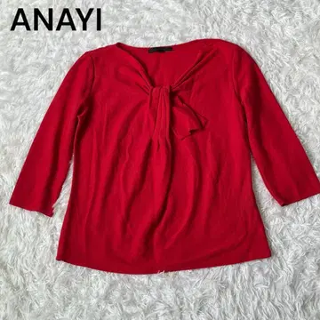 ANAYI 아나이 블라우스 7부 기장 레드 38 예쁜 봄