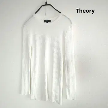 Theory 띠어리 화이트 리브 긴팔 티셔츠 상의 S