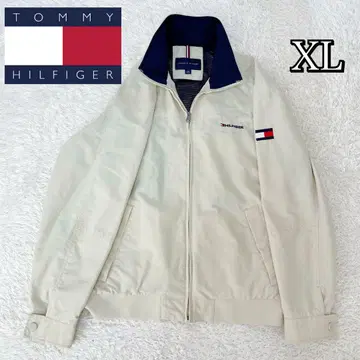 새상품급 타미힐피거 나일론 자켓 블루종 자수 로고 2way XL