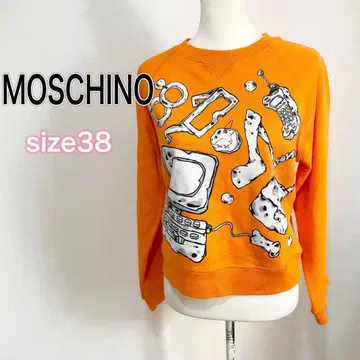 사이즈 M 모스키노 긴팔 오렌지 맨투맨 프린트 트레이닝복