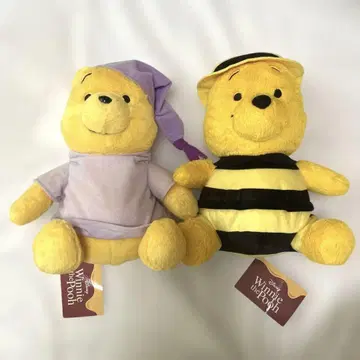 푸우 봉제 인형 2개 세트