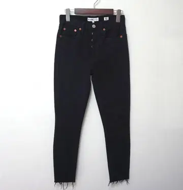 RE/DONE ORIGINALS 하이 라이즈 스키니 앵클 크롭 리던