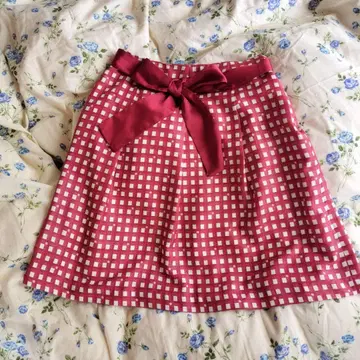갤러리 비스콘티 레드 체크 무늬 플레어