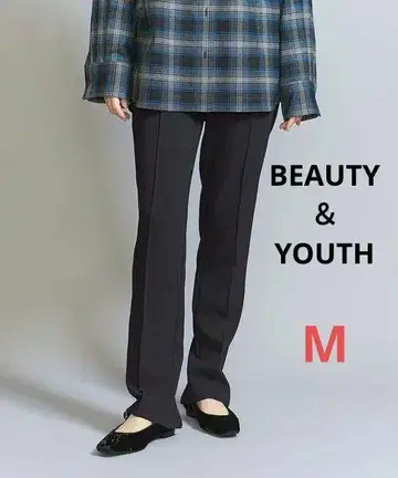 뷰티 & 유스 유나이티드 애로우즈 슬림 백 지퍼 팬츠
