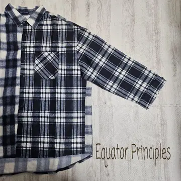Equator Principles 체크 무늬 긴팔 셔츠