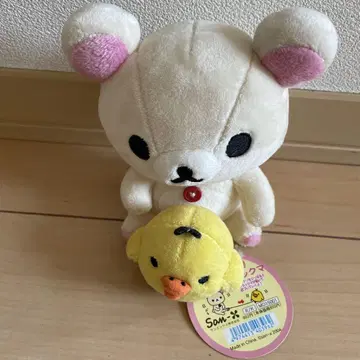 곰 봉제 인형과 병아리 세트