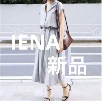 새상품 IENA 이에나 스키퍼 체크 셔츠 원피스 프렌치 슬리브