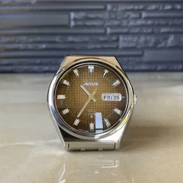 세이코 ACTUS SS 21JEWELS 하운드투스 체크 패턴 다이얼