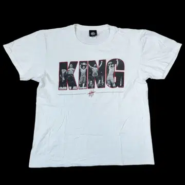 신일본 프로레슬링 KING 프린트 티셔츠 화이트 L 사이즈