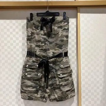 카모 패턴 튜브 숏 올인원