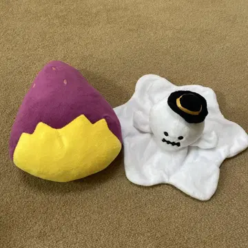 개용 고구마 모양과 유령 모양 봉제 인형 세트