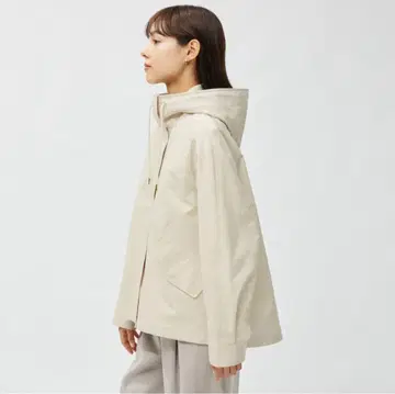 미사용 GU 마운틴 후드티 XS 아이보리 베이지