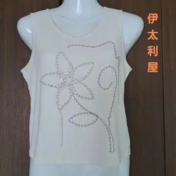 이타리야 탱크탑 민소매 스톤 반짝이