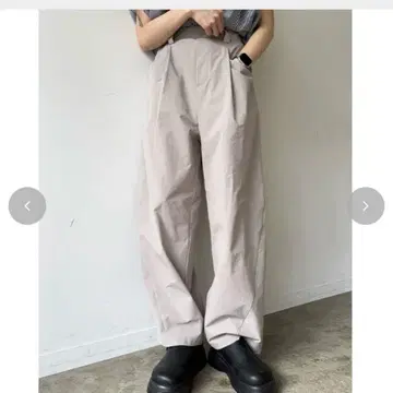 시마무라 푸 콜라보 커브 팬츠 베이지 M