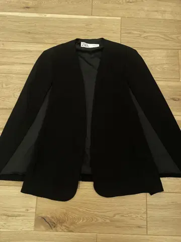 ZARA 자라 노카라 자켓 케이프 자켓 블랙 블랙 M
