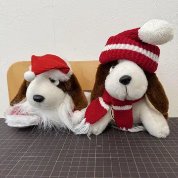 Hush Puppies 허시파피 크리스마스 봉제 인형 2종 세트