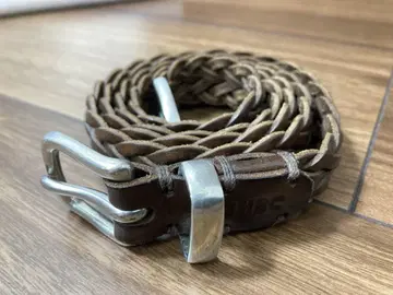Halcyon Belt Company 천연 가죽 메쉬 벨트, 영국제