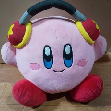 커비 헤드폰이 달린 봉제 인형 약 30cm