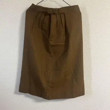 폰타나 브라운 플리츠 롱 스커트