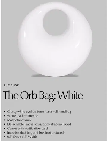the orb bag white 월드 코인 ORB 백