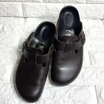 버켄스탁 Boston 가죽 샌들 27cm 다크 브라운
