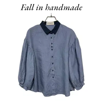 Fall in handmade 여성용 린넨 100% 셔츠 블라우스