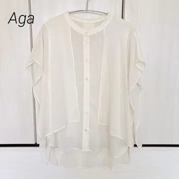 Aga 아가 케이프 디자인 블라우스 야마다야 아이보리 9호