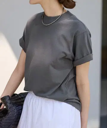 ATON/에이트 FRESCA NUBUCK MOCKNECK 티셔츠