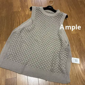 Ample 썸머 니트 베스트 프리 사이즈 그레이지 새상품 야마다야