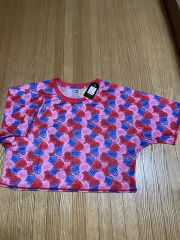 WEAR 하트 무늬 티셔츠 프리 사이즈 사이즈: M