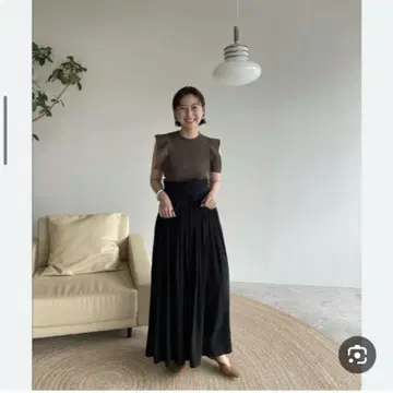 CLANE 2WAY 서스펜더 스커트 블랙