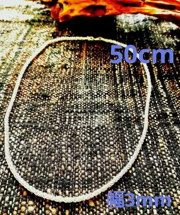 50cm 폭 3mm 와이드 로프 체인 목걸이 silver925 새상품