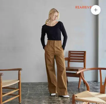 SeaRoomlynn 하이 웨스트 루즈 데님 트라우저